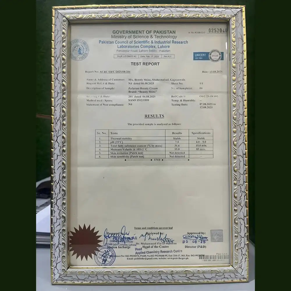 Zafrani Beauty Cream - Gold Glow, Herbal Whitening Cream