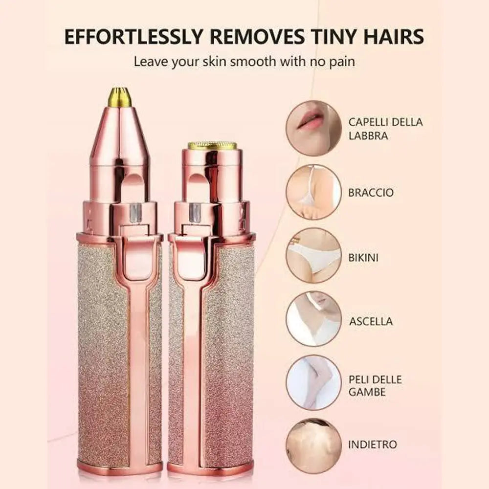 2 in 1 Facial Hair Remover Eyebrow Trimmer Rechargeable