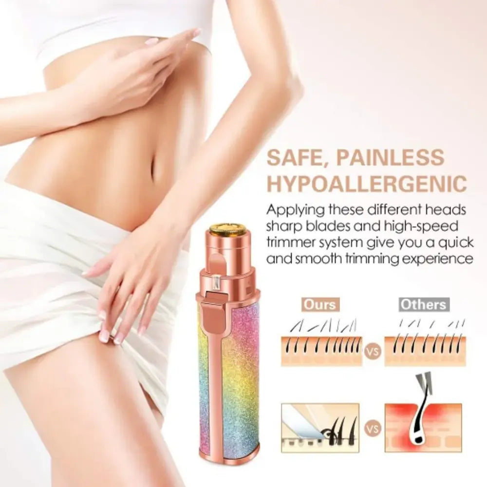 2 in 1 Facial Hair Remover Eyebrow Trimmer Rechargeable